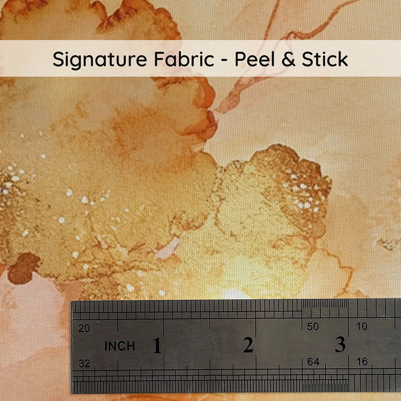 Fabric texture close-up of Golden Sunset Watercolor Stain Wallpaper Mural by Whimsy Tots