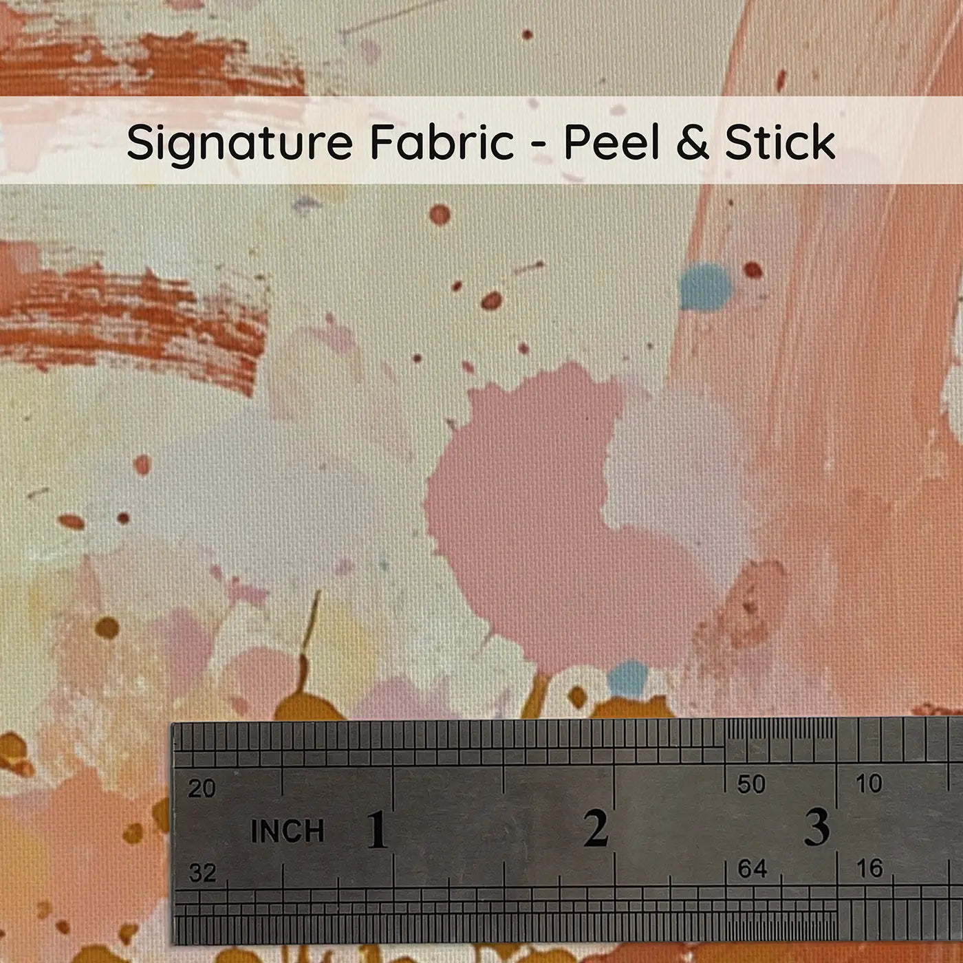 Fabric texture close-up of Warm Gestural Abstract Brushstroke Wallpaper Mural by Whimsy Tots
