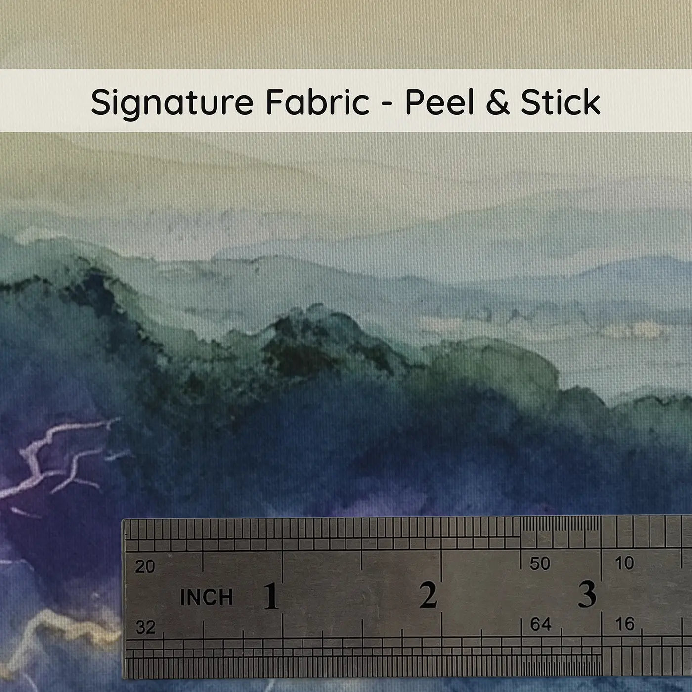 Fabric texture close-up of Watercolor Lightning Abstract Purple Wallpaper Mural by Whimsy Tots