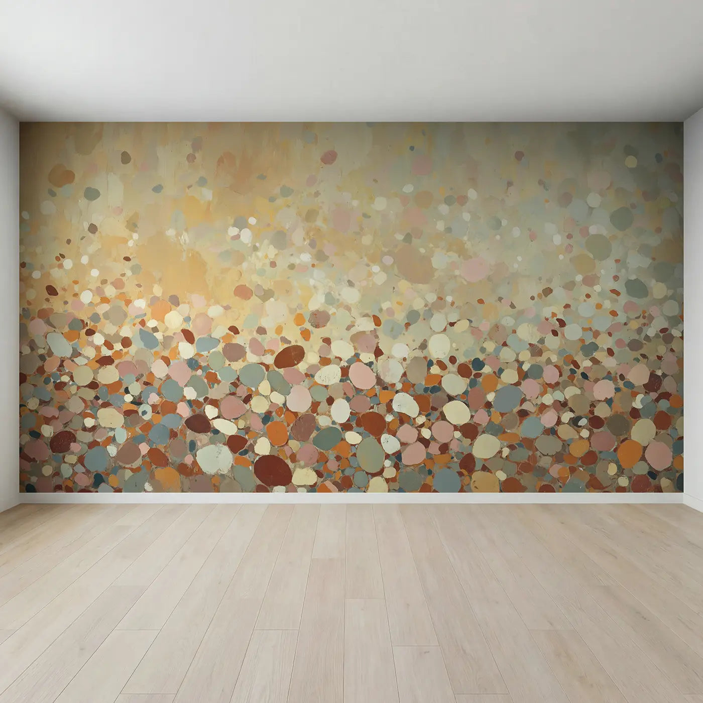 Full view of Soft Terrazzo Confetti Wallpaper Mural by Whimsy Tots