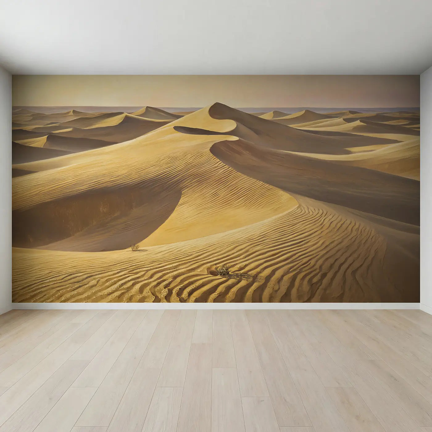 Full view of Desert Sand Ripple Texture Wallpaper Mural by Whimsy Tots