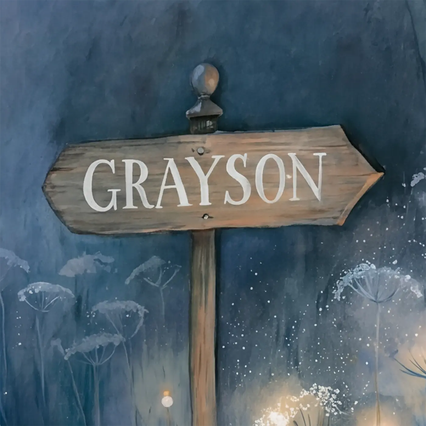Four name preview examples of Twilight Pixie Lantern Personalized Wall Mural by Whimsy Tots
