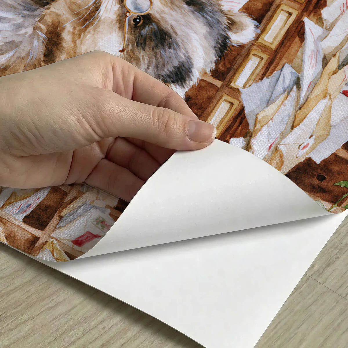 Peel-and-stick detail of Post Office Parcel Personalized Wall Mural by Whimsy Tots