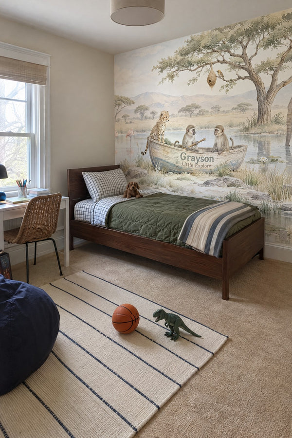 Mural styled in room