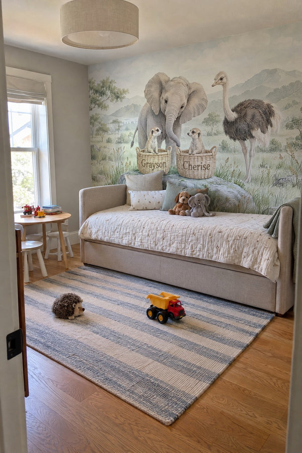 Mural styled in room