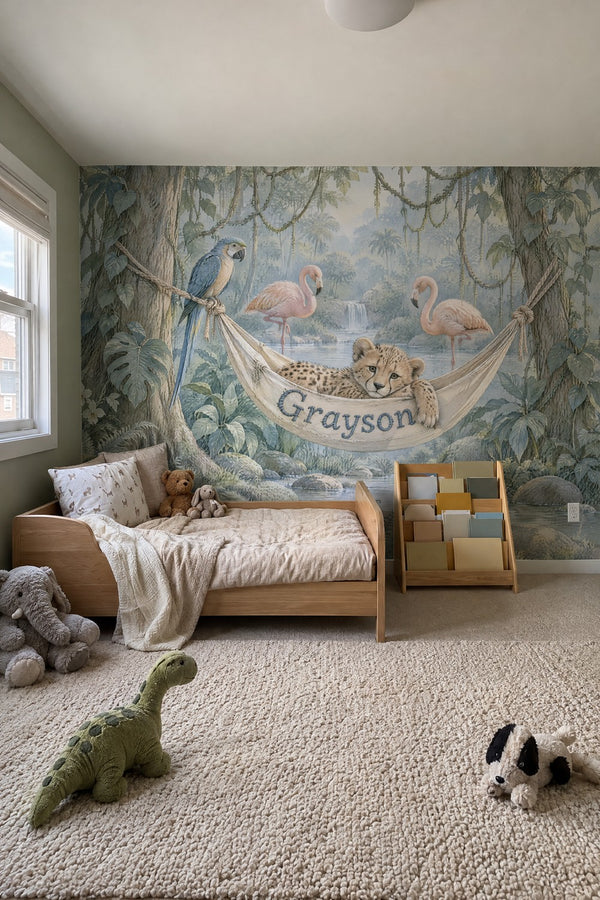 Mural styled in room