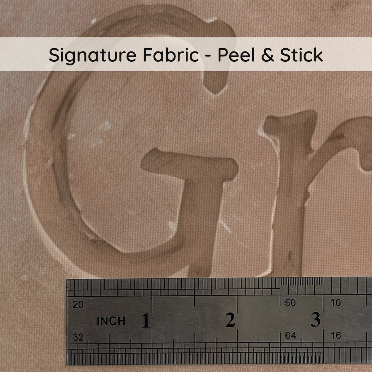 Gouache personalized wall mural of a tiger cub and two name pots, name close-up at true size, by Whimsy Tots