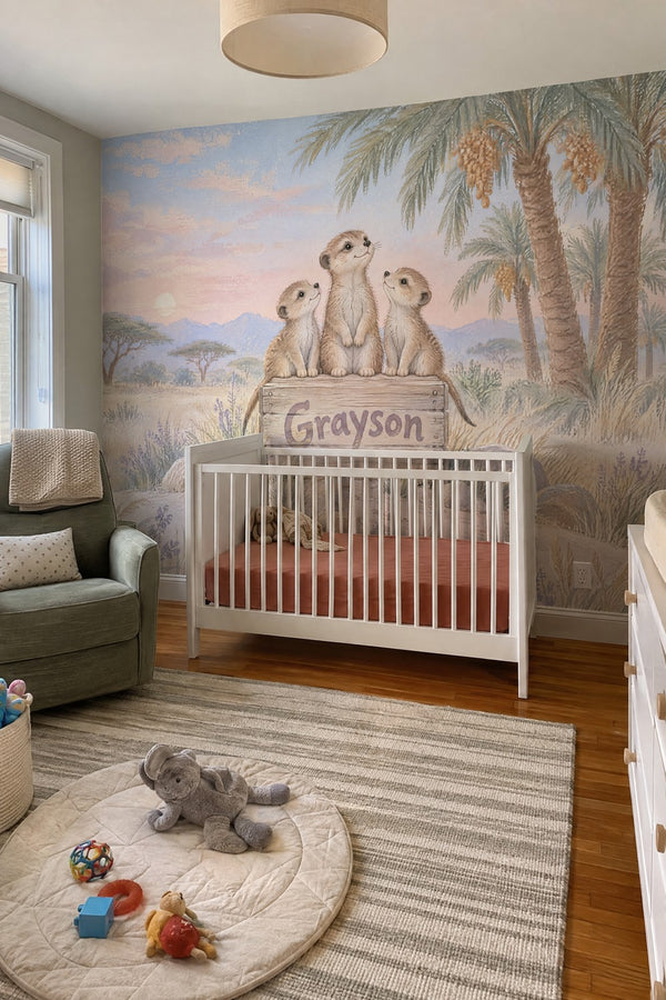 Mural styled in room