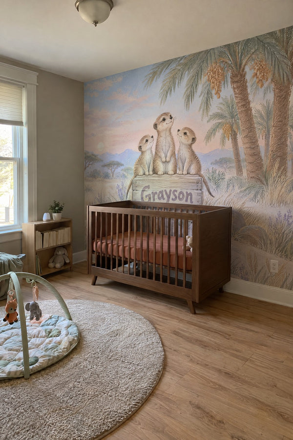 Mural styled in room