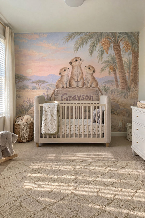 Mural styled in room