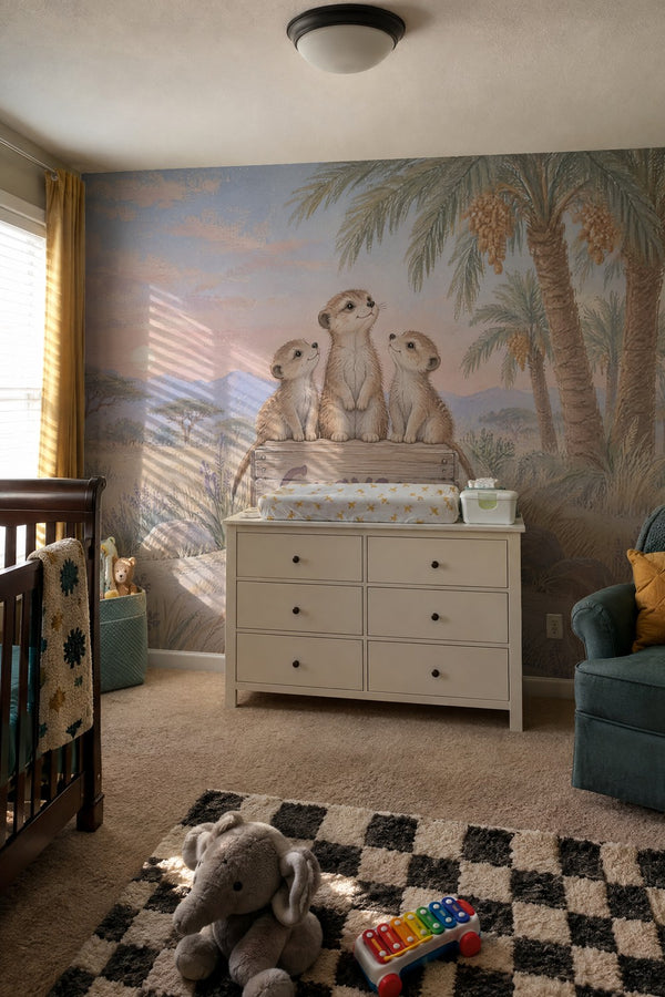 Mural styled in room