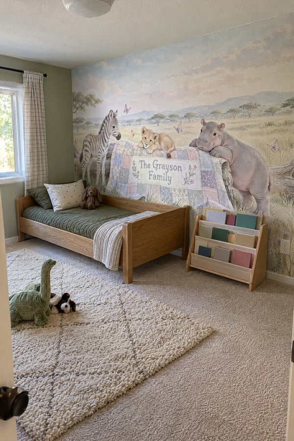 Mural styled in room