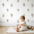 Fountain Toile Rows in Brown wallpaper in a cozy kids room - Whimsy Tots