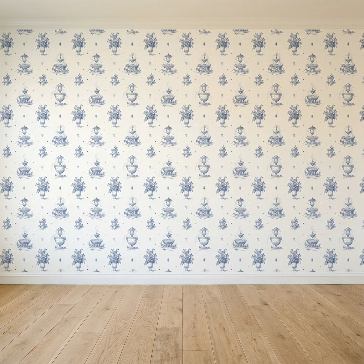 Fountain Toile Drop seamless wallpaper full pattern - Whimsy Tots