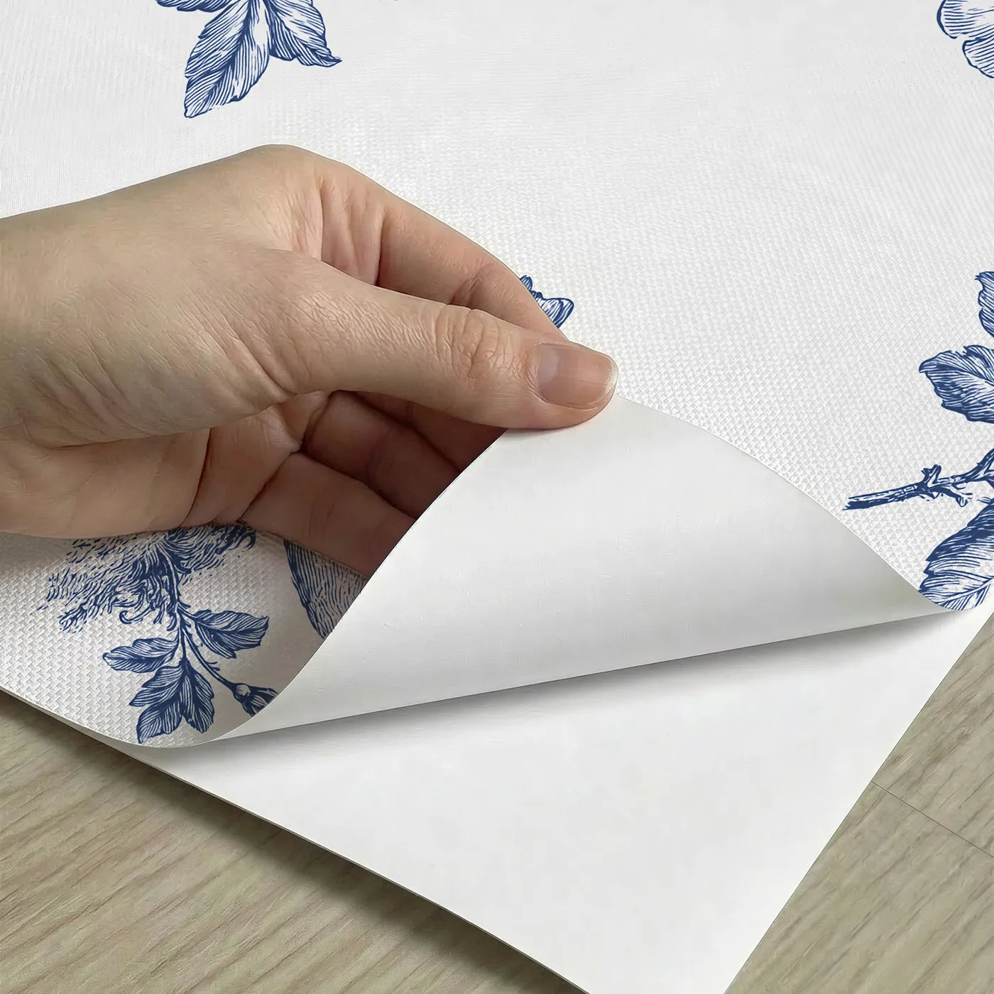Blossom Toile Garden peel and stick material close-up - Whimsy Tots
