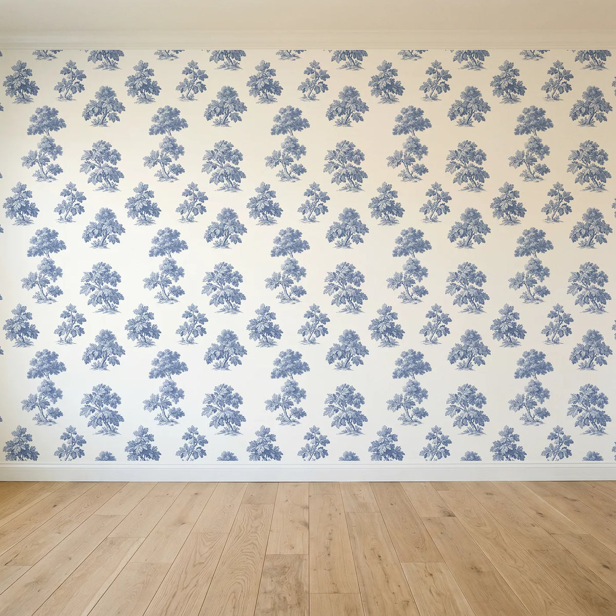 Oak Toile Rows seamless wallpaper full pattern - Whimsy Tots