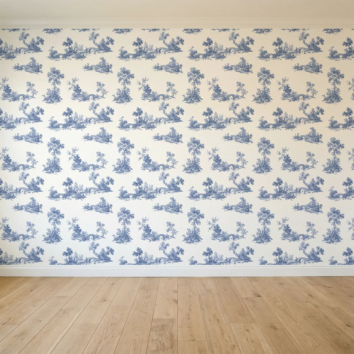 Bridge Toile Rows seamless wallpaper full pattern - Whimsy Tots