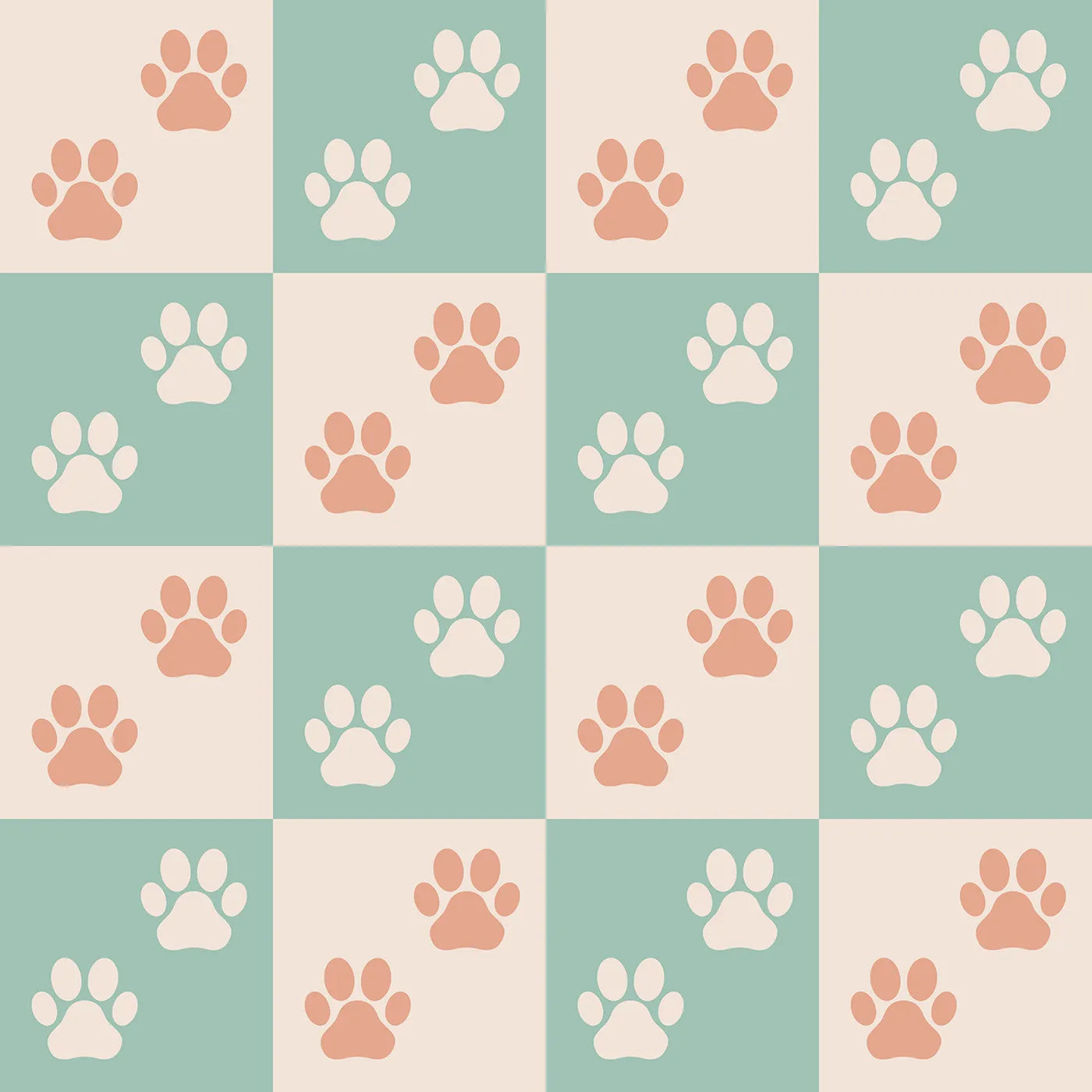 A Gentle Grid of Furry Footprints