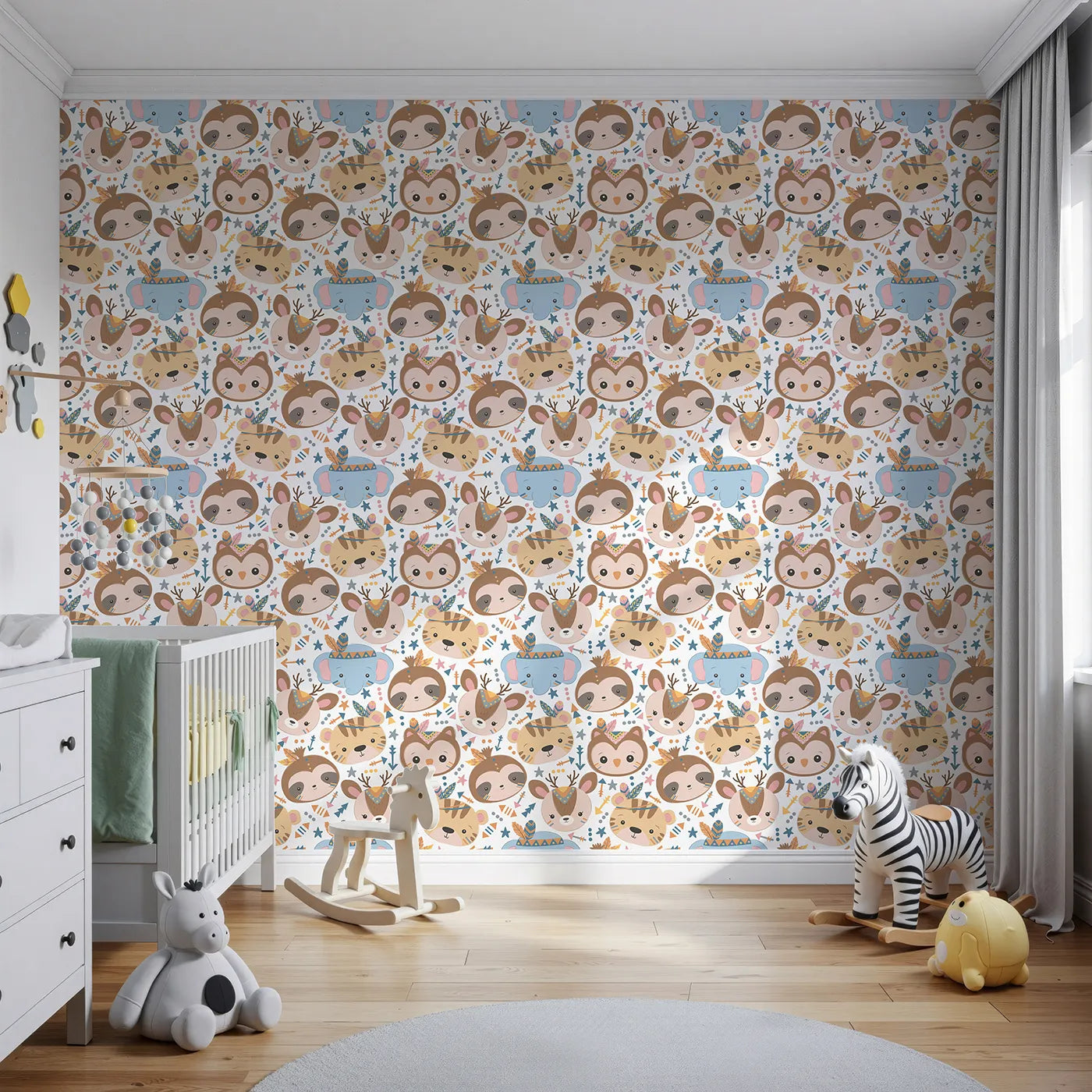 Front view of Whimsy Tots' Wild Whimsy Tribe Wallpaper