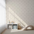 Front view of Whimsy Tots' Milky Morning Stripes Wallpaper in Cream