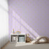 Front view of Whimsy Tots' Milky Morning Stripes Wallpaper in Lavender
