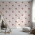 Front view of Whimsy Tots' Moo Farm Friends Wallpaper in Pink