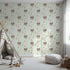 Front view of Whimsy Tots' Moo Farm Friends Wallpaper in Green