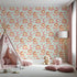 Front view of Whimsy Tots' Starry Safari Dreams Wallpaper in Mint Green