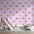 Front view of Whimsy Tots' Starry Cloud Mouse Wallpaper in Purple