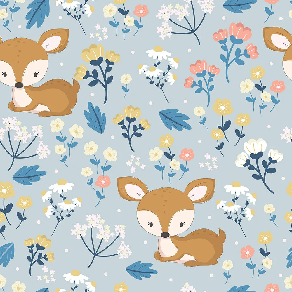 Where Little Deer Rest in a Field of Flowers