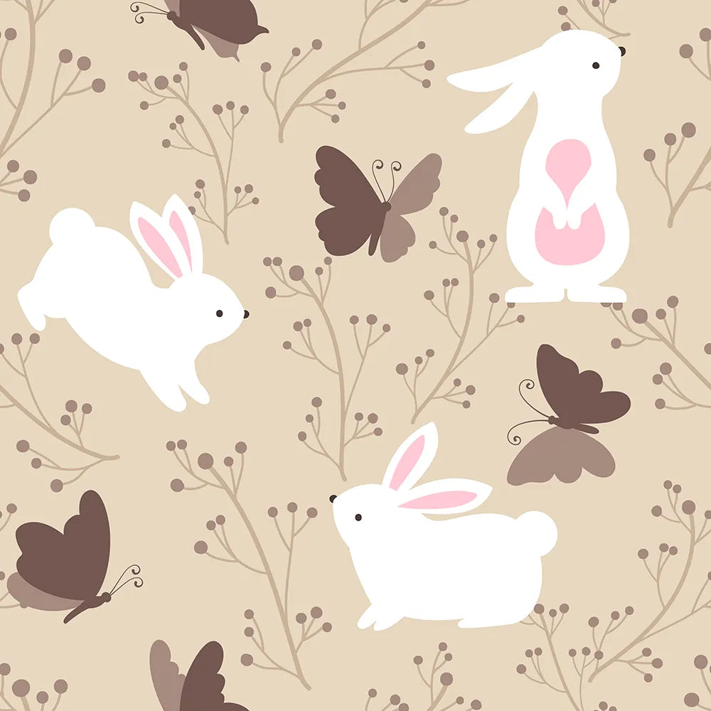 Where Little Bunnies and Butterflies Rest Among the Flowers