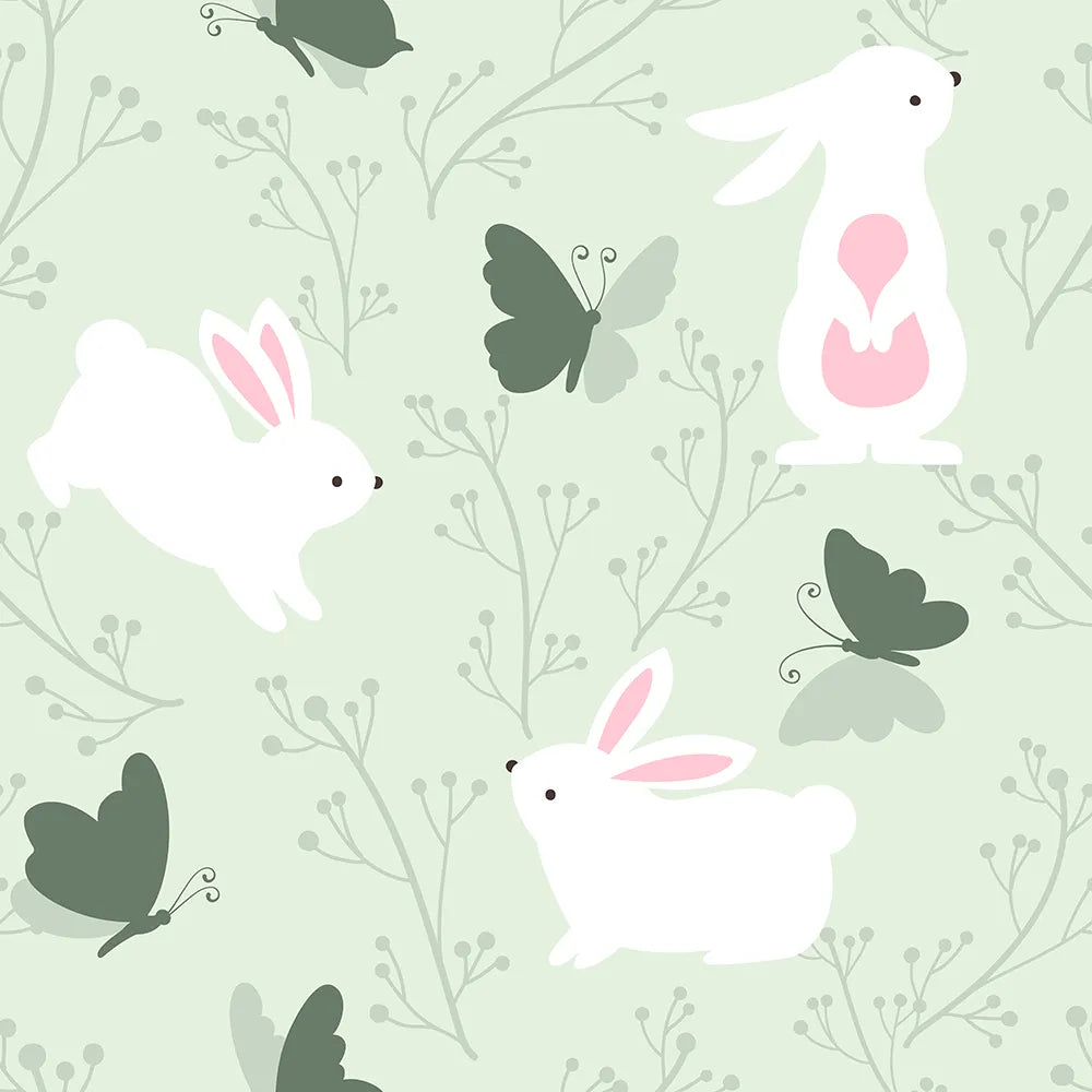 Where Bunnies and Butterflies Hop in a Minty Field