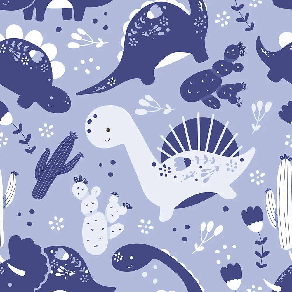 Where Dinosaurs Roam in a Periwinkle Field