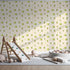 Front view of Whimsy Tots' Hatching Dino Friends Wallpaper in Warm Cream