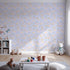 Front view of Whimsy Tots' Whispering Petal Leaves Wallpaper in Lavender Mist