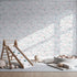 Front view of Whimsy Tots' Wildflower Scribble Garden Wallpaper in Soft Sketch