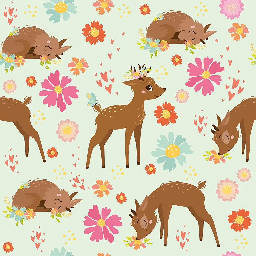 Where Sweet Deer Nap Among the Flowers