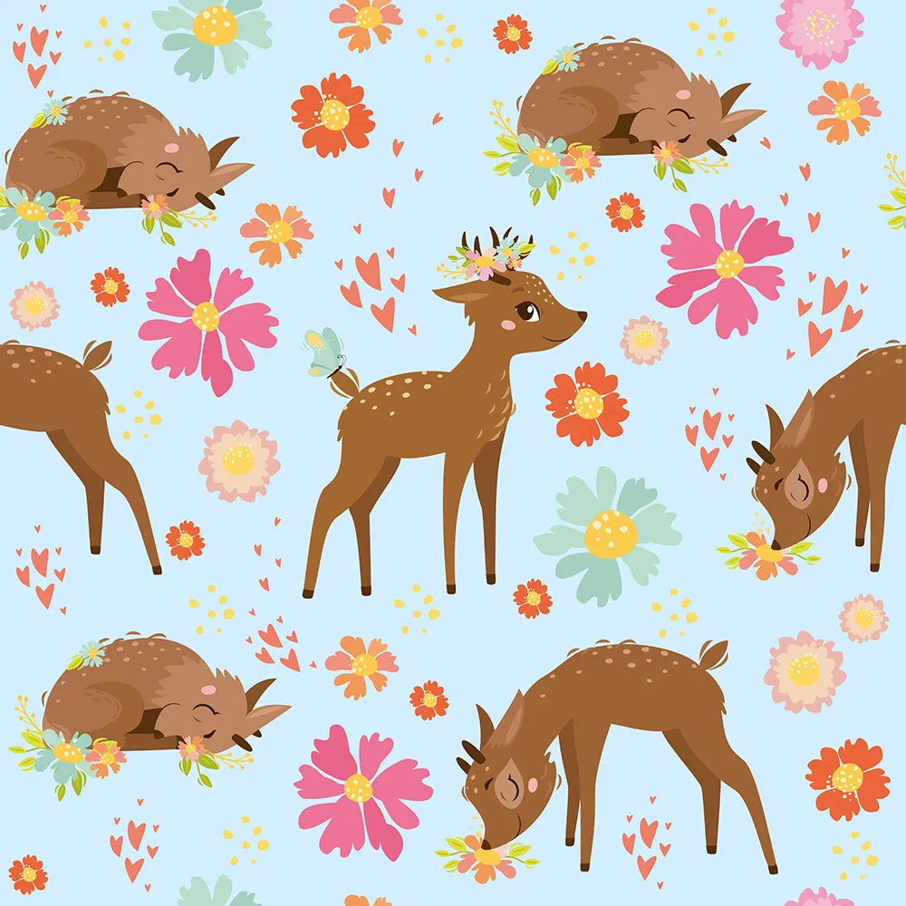 Where Sweet Deer Nap Among the Flowers
