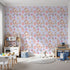 Front view of Whimsy Tots' Tiny Tots Toy Parade Wallpaper in Lilac Lavender