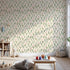 Front view of Whimsy Tots' Tulip Meadow Dots Wallpaper in Cream