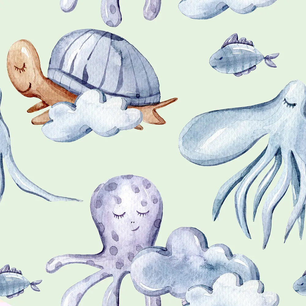 Where Whales and Friends Dance in a Mint Sea