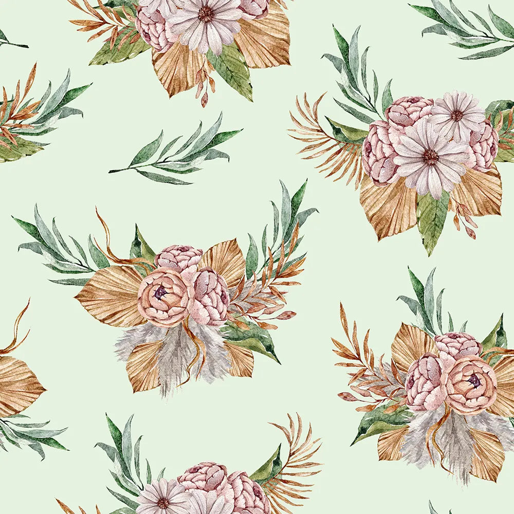 Where Boho Bouquets Meet a Minty Meadow