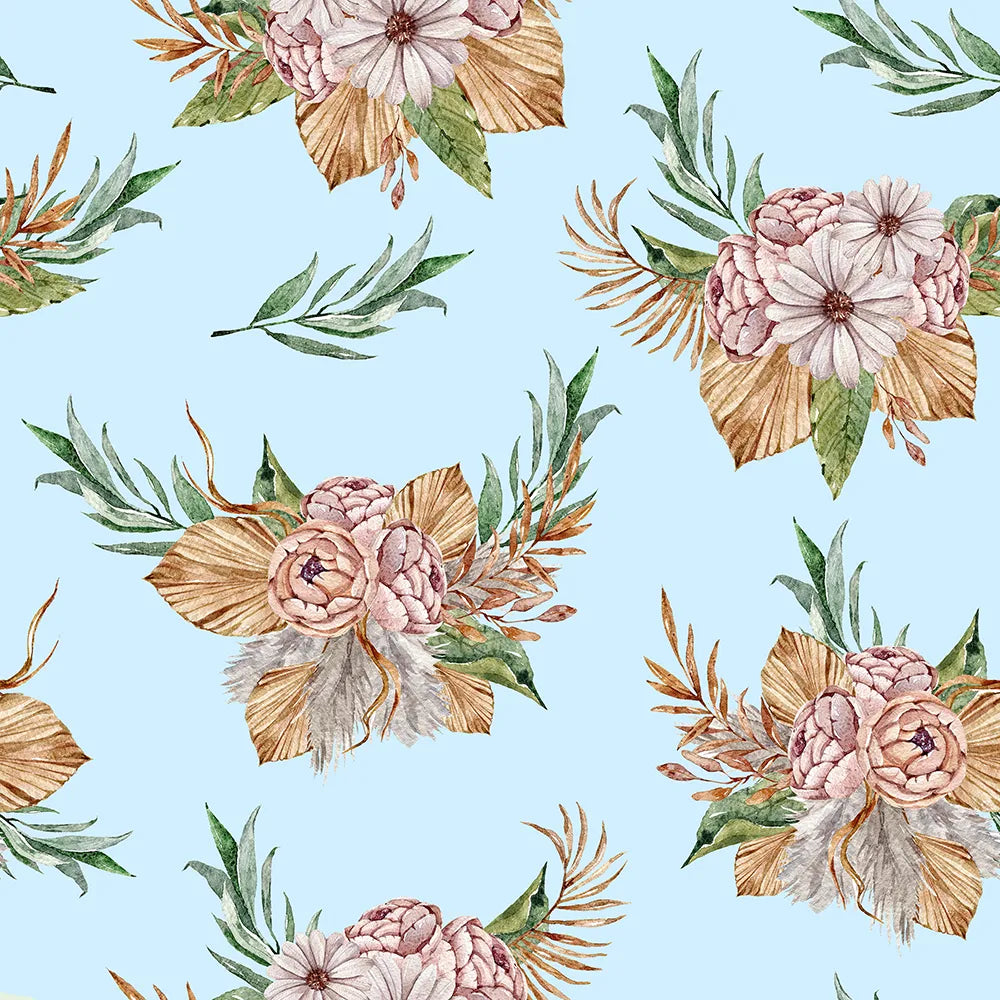 Where Rustic Florals Meet a Calm Blue Sky