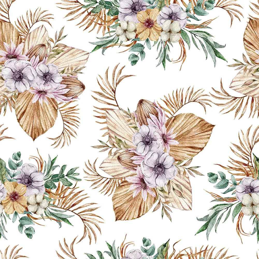 Where Exotic Flowers and Palm Leaves Play