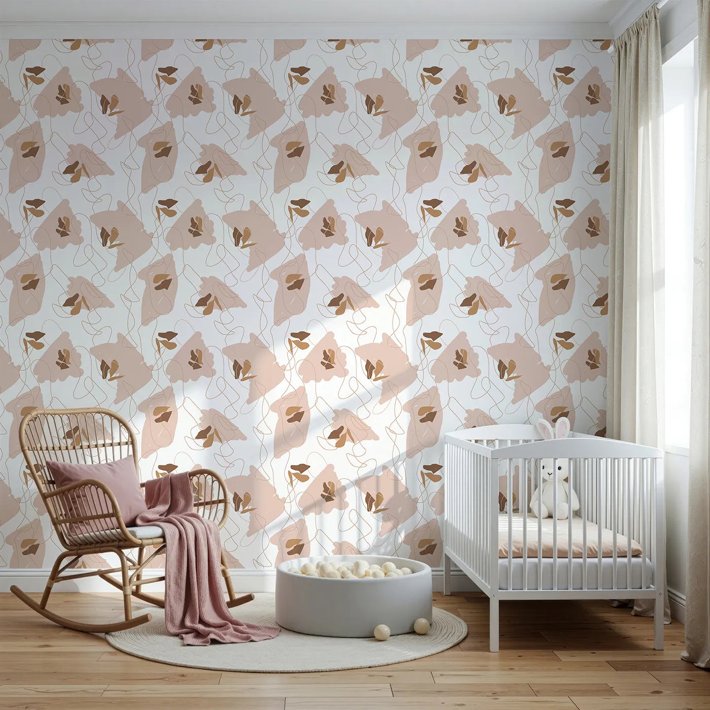 Front view of Whimsy Tots' Desert Whimsy Scribbles Wallpaper