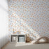 Front view of Whimsy Tots' Wooden Star Sprinkle Wallpaper in White