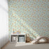 Front view of Whimsy Tots' Wooden Star Sprinkle Wallpaper in Mint Green