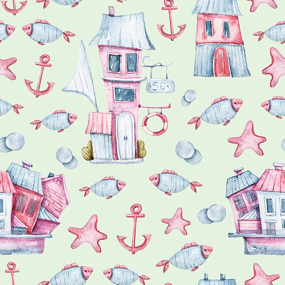 Where Seaside Cottages Rest by a Minty Ocean