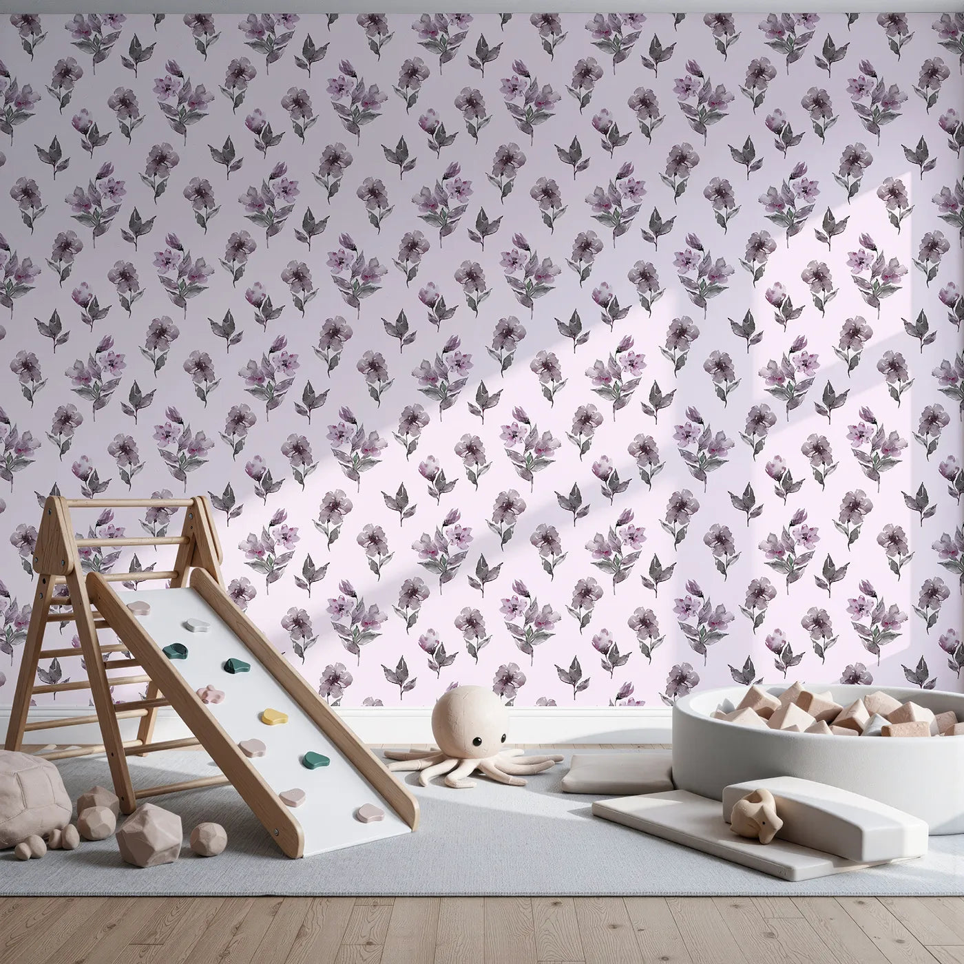 Front view of Whimsy Tots' Lilac Sprig Dance in Blush Pink