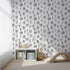 Front view of Whimsy Tots' Celestial Winter Blooms Wallpaper in White